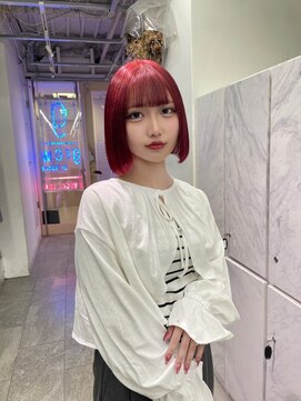 グロウ 渋谷(grow) ☆赤髪ボブヘア☆