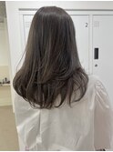 ふわっとレイヤー/ワンカール/グレージュカラー