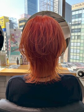 ミエル ヘア 新宿(miel hair) ビビットオレンジ☆ブリーチカラー　【新宿】