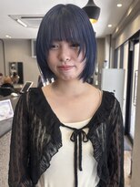 コージーベルベット(Cosy Velvet)&nbsp;青ボブ×顔まわりレイヤー