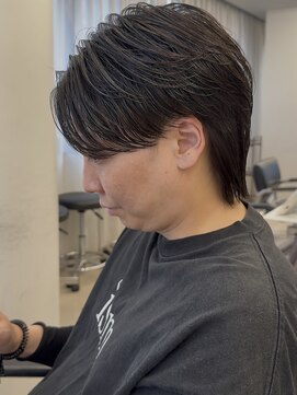 アコロン(acoron.) 大人センターパート/ニュアンスパーマ/毛流れ/池袋メンズカット