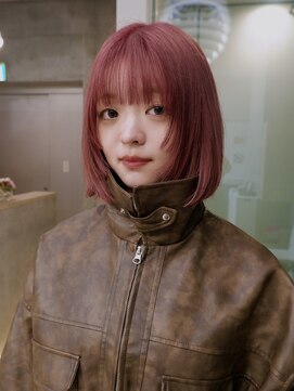 オーオ シカシカ(OOO YY) 2stepフェイスデザイン×モーブピンクボブ