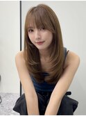 大人可愛いセミロングレイヤー20代30代原宿