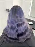 バレイヤージュ/海外ヘア/ブルーラベンダー