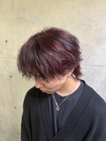 トーキョー オタクヘアー(TOKYO OTAKU HAIR)&nbsp;メンズマッシュウルフ×ローライト　赤髪