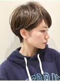 ショートヘア/絶壁解消/くせ毛/丸み/耳かけ/大人マッシュ/好印象
