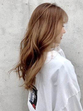 オウル(Owll) 【Owll】ハイトーンカラー　ペールベージュナチュラルロング