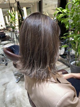 ラボー ノースプラザ店(LA'BO) 【LA'BO三浦】ハイライト×ミルクティーベージュ