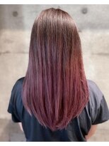ルララドゥ ピンクバレイヤージュ/艶髪ロング/ピンクブラウン/透け感カラー