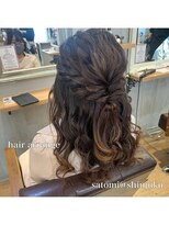 ワット 原宿店(W)&nbsp;【W-ワット-原宿店】ゆるふわハーフアップ/結婚式セット