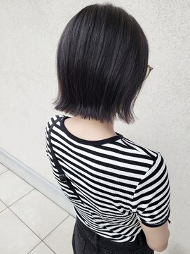 ゴットラトゥール(GOTTO LATOUR) イメチェン大人可愛い切りっぱなしボブ黒髪ダークグレージュ