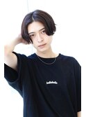 センターパートヘア