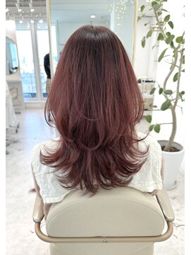 レミエ ダイカンヤマ(lemiie) ☆キレイめウルフカット☆チェリーブラウン☆レイヤーカット