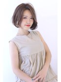 ローライトアッシュブラウン大人かわいいスリークボブ大人ボブ