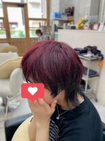 ラストーリア(La storia)&nbsp;ワインレッド/アンブレラカラー/ウルフ/マッシュウルフ