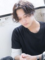 ディッセンバー 神宮前(December)&nbsp;★アッシュブラックニュアンスパーマ メンズカット 波巻き