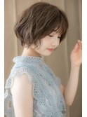 グレージュアッシュひし形AラインボブショートY川口20代30代40代