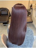 派手すぎないナチュラルワインレッドブラウン×髪質改善