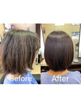 厳選した30種類のケア剤を取り寄せ。お客様に合ったオーダーメイドトリートメントを選定◎