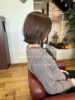 ウニレ バイ センス(unire by sense)&nbsp;前回のハイライトを生かした透明感ベージュカラー/レイヤーボブ