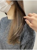 ロングレイヤー/インナーカラー/ベージュ/グレージュ/韓国ヘア