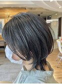 ミディアムレイヤーウルフセンターパート20代30代40代