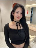 髪質改善＊艶黒髪くびれレイヤーロング＊美髪【Zina千葉】