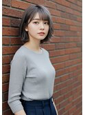 くすみベージュ/ミルクティーベージュ/ふるふわモテボブヘア