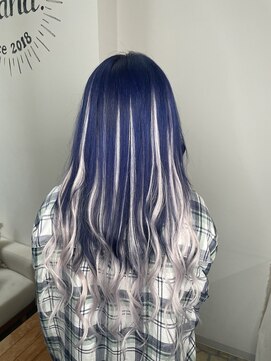 ルアナ エクステ 名古屋栄店(Luana.) ブルー×シルバー