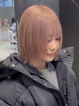 ラック 表参道(LUCK) ピンクベージュ/似合わせカット/ブリーチ/ピンクブラウン