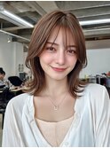レイヤーカット　顔まわり
