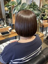ヘアードレスビュー(hair dress V.I.E.W)&nbsp;あご上ボブ×艶ブラウン