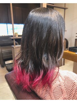 ラ メール ヘア デザイン(La mer HAIR DESIGN) 裾カラー×ピンク