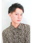 6:4ツーブロックビジネスショートスタイル