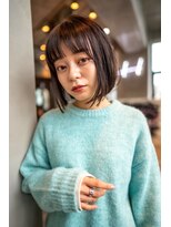 オースティン 門前仲町(AUSTIN)&nbsp;大人かわいい前髪セシルカットココアブラウンフリンジウェーブ