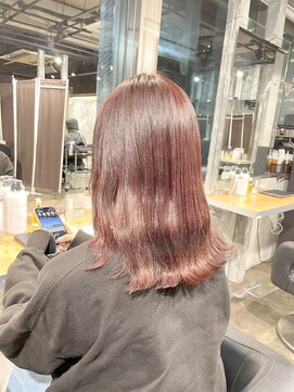 スリー 横浜(THREE) ラベンダーアモ/ピンクカラー/髪質改善