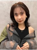 中川 前髪カット顔まわり似合わせ外ハネくびれレイヤーミディ