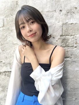 ロンド ストラーダ 心斎橋(Lond strada) 韓国前髪顔周りロング×インナーグレージュ[心斎橋/髪質改善]