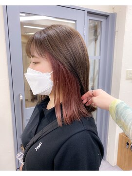 ヴェルダ 池袋店(verda) ベージュ×ピンクインナーカラー