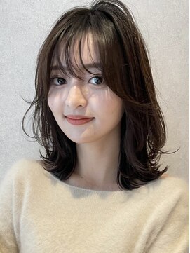 ノイ(noi) 顔周りレイヤーカットくびれヘアミルクティーベージュカラー