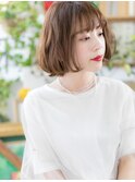 大人かわいい内巻きワンカールくせ毛風ボブh3志木20代30代40代