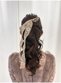まきおろしポニー参列ヘア/お呼ばれヘア/結婚式