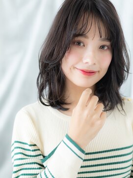 ドクターズサロン LAB 小山店 暗髪ニュアンスカラーくせ毛風ボブディn小山20代30代40代