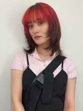 シーン(SCENE) グラデーションカラー レイヤー レッドカラー【天神/今泉】