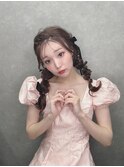 ヘアアレンジ　お呼ばれヘア　結婚式アレンジ　ツインテール