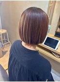 コントラストカラー、コンパクトボブ♪