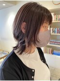 外ハネ×顔周りレイヤー
