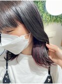 ◎美髪インナーカラーピンクブラウンロングセミディ