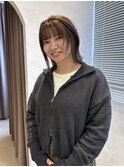 大人の抜け感ウルフ×ハイライト