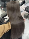 ワンカラーで出来る色素薄めカラー×縮毛矯正